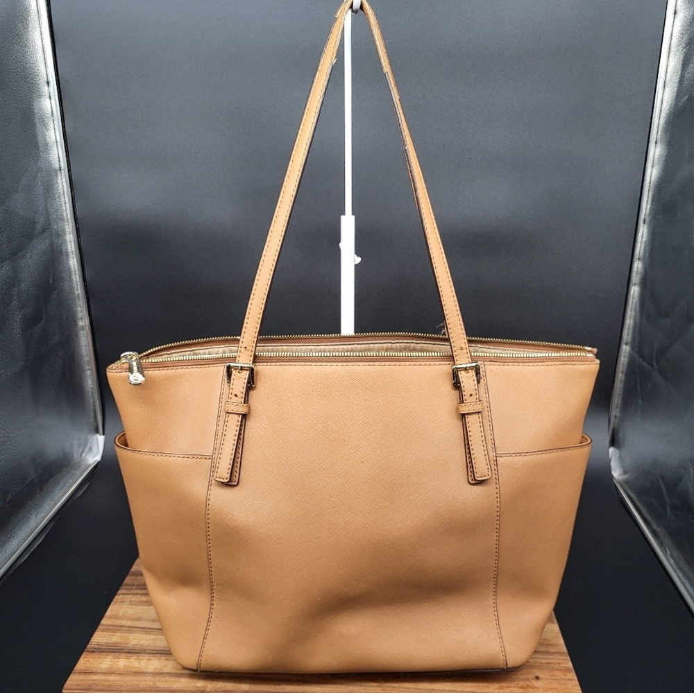 Michael Kors Brown Tote Bag with Gold Finishings, 16×11×5, EUC - Picture 2 of 8